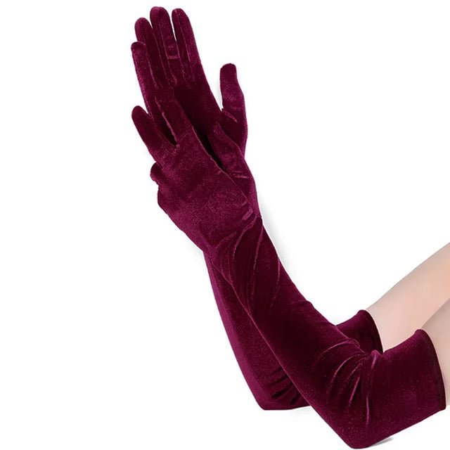 Années 50 Gants Longs Velours Glamour - Ma Penderie Vintage