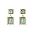 Années 30 Boucles d'Oreilles Résine Art Déco - Ma Penderie Vintage