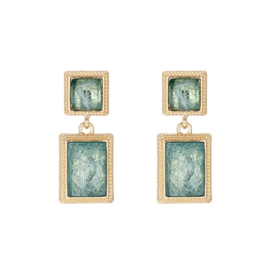 Années 30 Boucles d'Oreilles Résine Art Déco - Ma Penderie Vintage