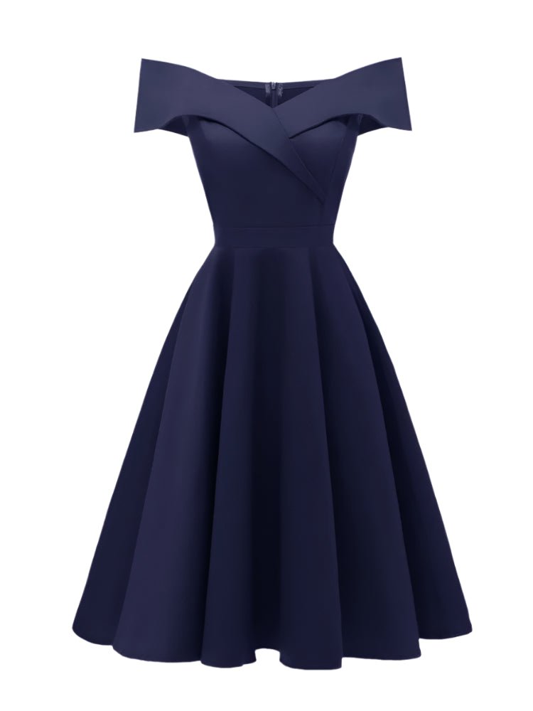 Années 50 Robe Épaules Tombantes Vintage Glamour - Ma Penderie Vintage