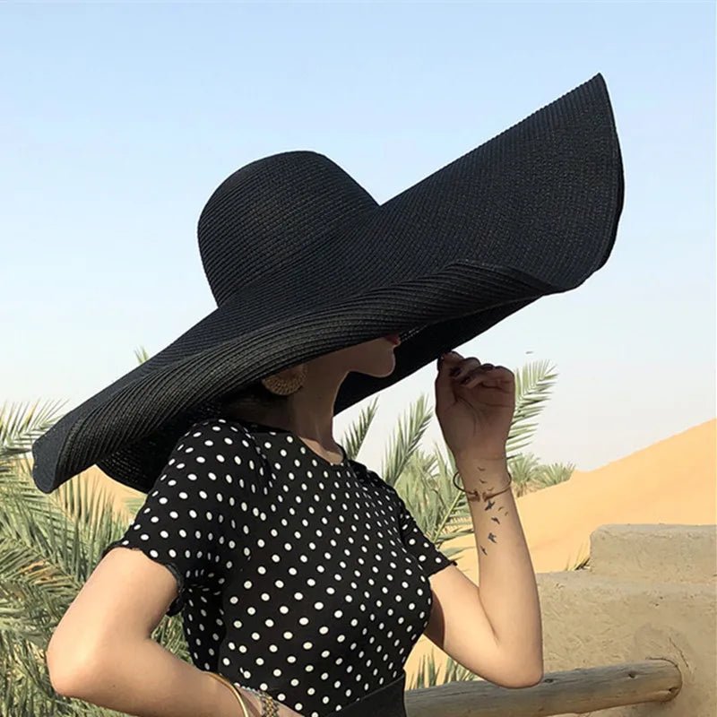 Années 70 Grand Chapeau de Paille Bohème - Ma Penderie Vintage