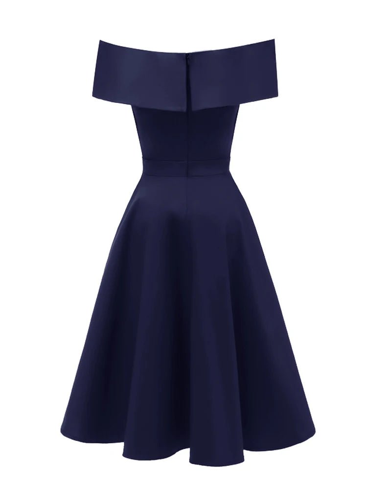 Années 50 Robe Épaules Tombantes Vintage Glamour - Ma Penderie Vintage