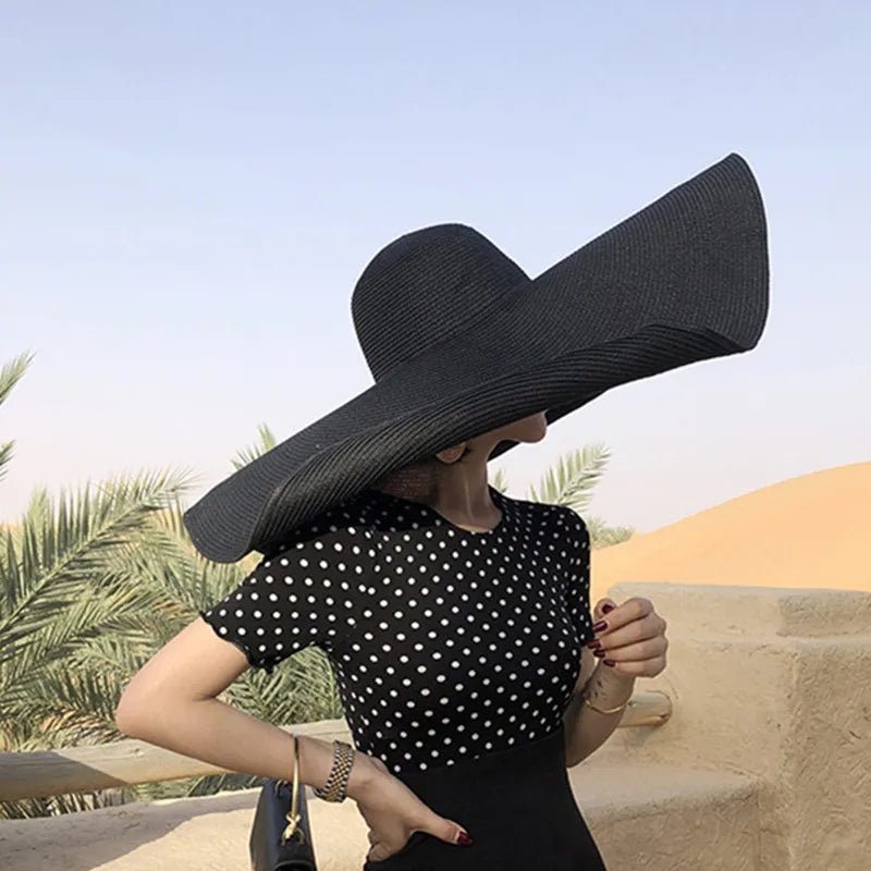 Années 70 Grand Chapeau de Paille Bohème - Ma Penderie Vintage