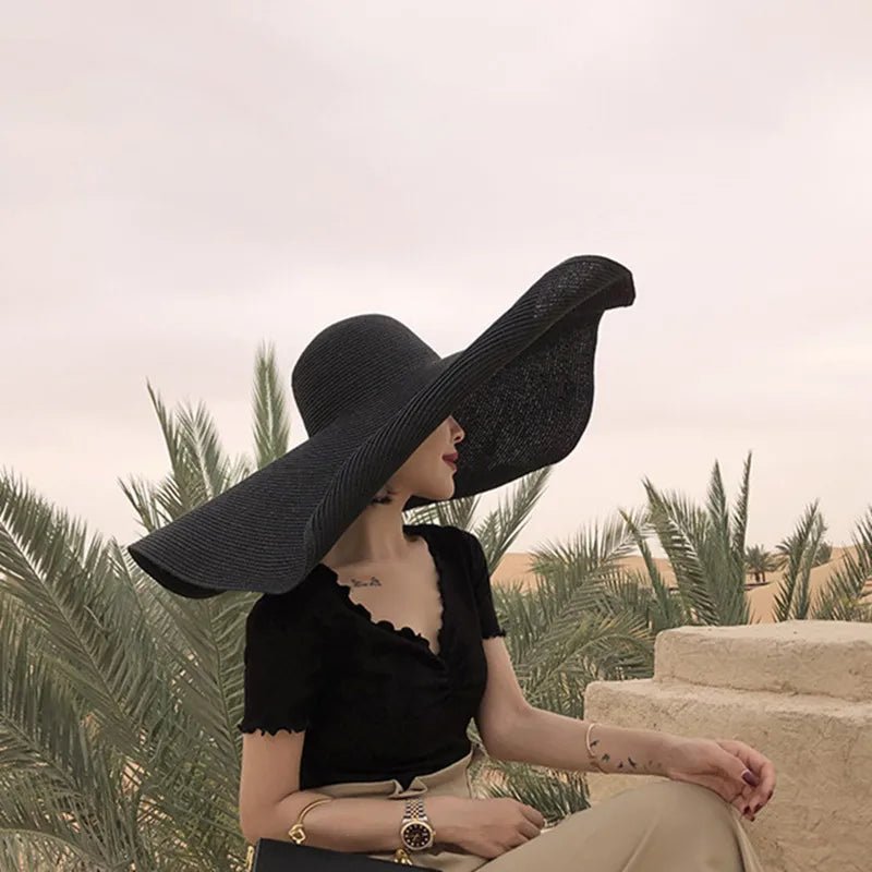 Années 70 Grand Chapeau de Paille Bohème - Ma Penderie Vintage
