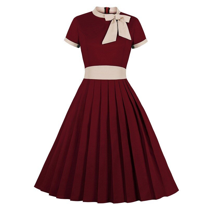 Années 40 Robe Rétro Vintage Noeud - Ma Penderie Vintage
