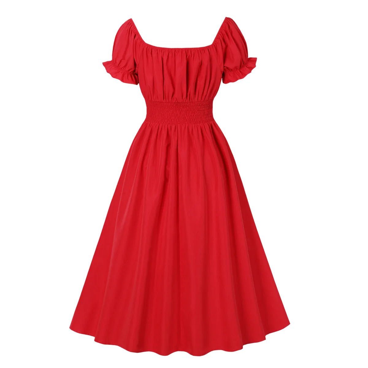 Années 50 Robe Midi Manches Volants Rome - Ma Penderie Vintage