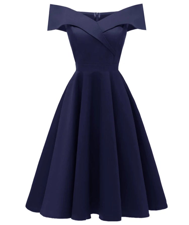 Années 50 Robe Épaules Tombantes Vintage Glamour - Ma Penderie Vintage