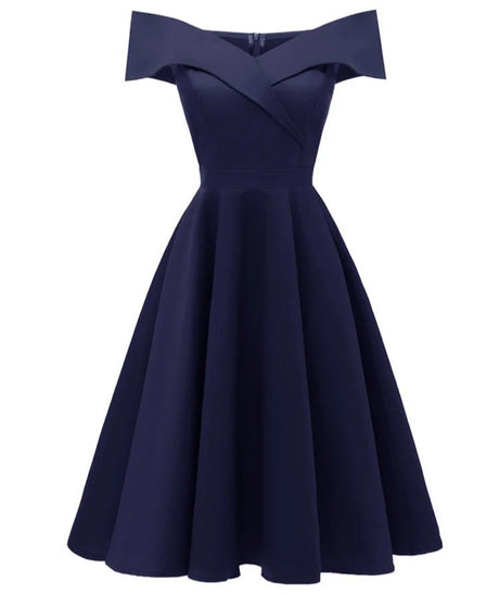Années 50 Robe Épaules Tombantes Vintage Glamour - Ma Penderie Vintage