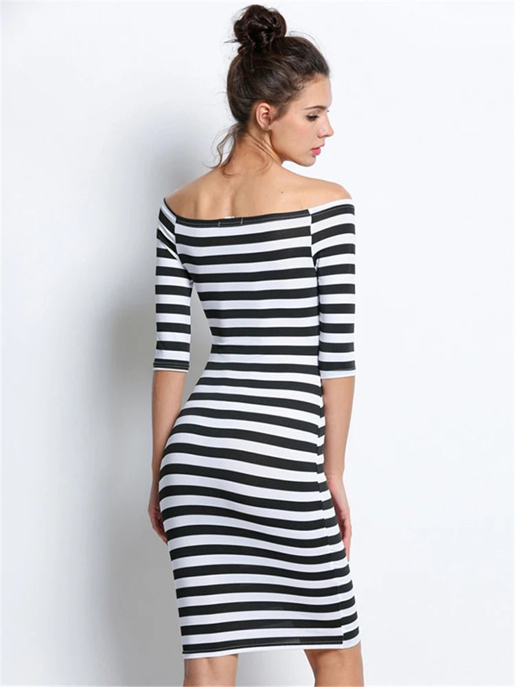 Années 60 Robe Crayon Marinière Rétro Bardot - Ma Penderie Vintage