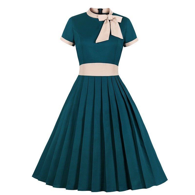 Années 40 Robe Rétro Vintage Noeud - Ma Penderie Vintage