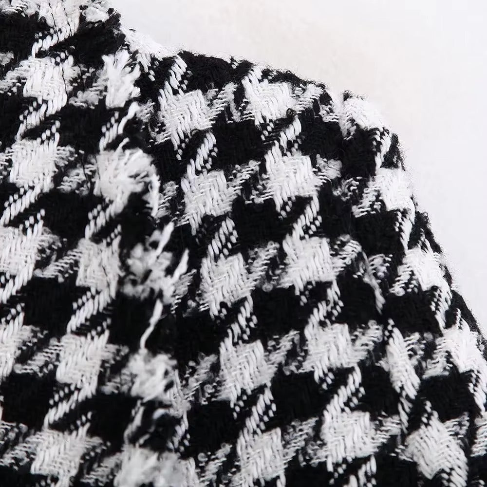 Années 70 Blazer Pied - de - poule Vintage Glamour - Ma Penderie Vintage