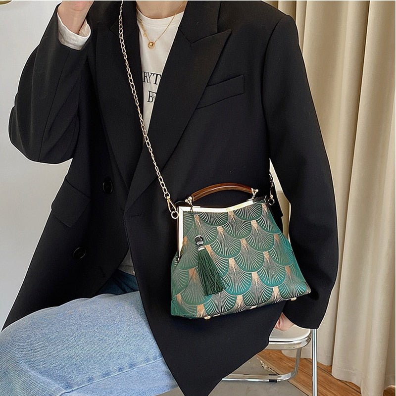 Années 20 Pochette Soirée Art Déco Lamé - Ma Penderie Vintage