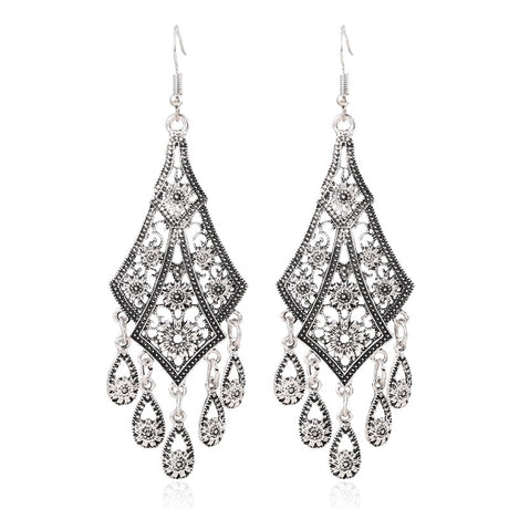 Années 20 Boucles d'Oreilles Pendantes Art Nouveau - Ma Penderie Vintage