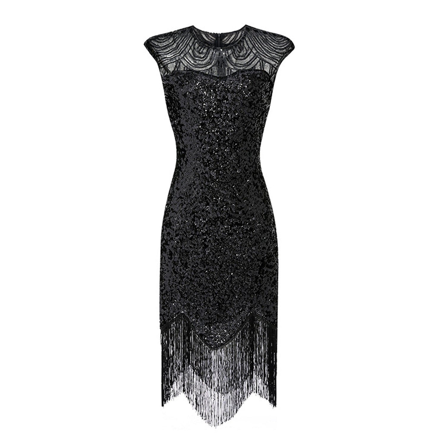 Années 20 Robe Fourreau Sequins Art Deco - Ma Penderie Vintage