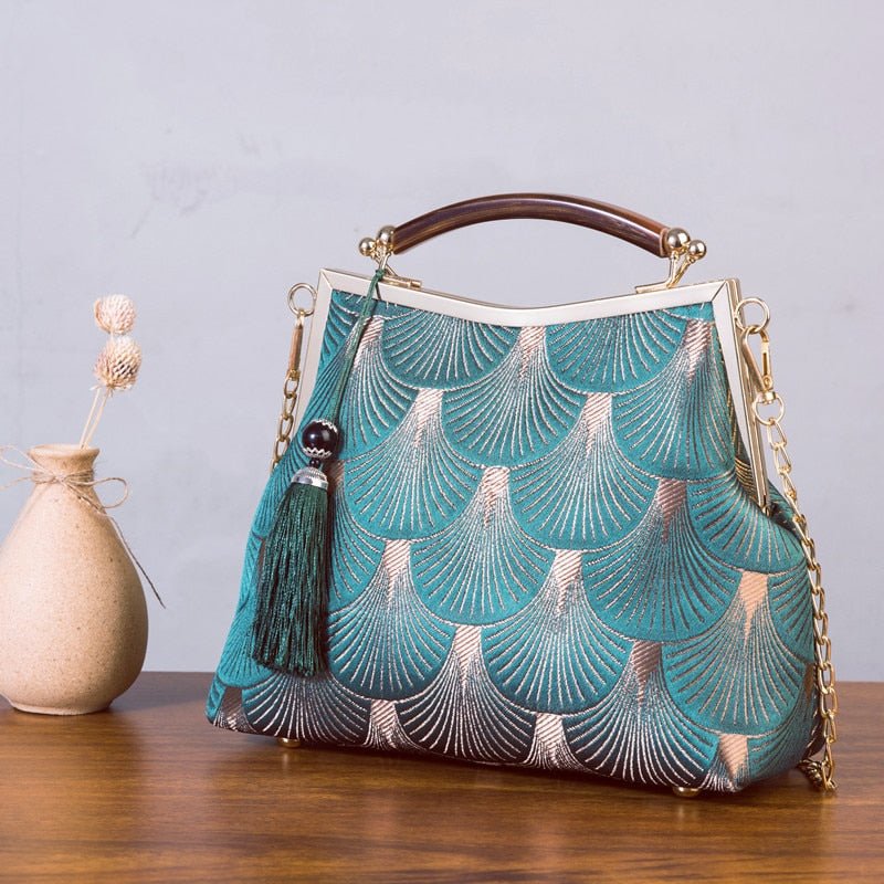 Années 20 Pochette Soirée Art Déco Lamé - Ma Penderie Vintage