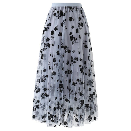 Années 40 Jupe Tulle Motif Floral Vintage - Ma Penderie Vintage