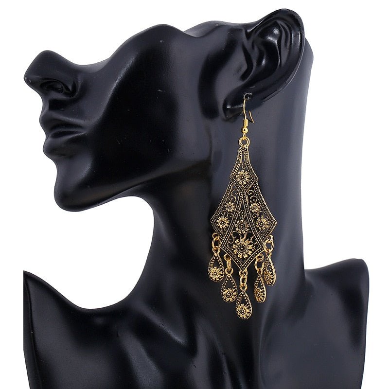 Années 20 Boucles d'Oreilles Pendantes Art Nouveau - Ma Penderie Vintage