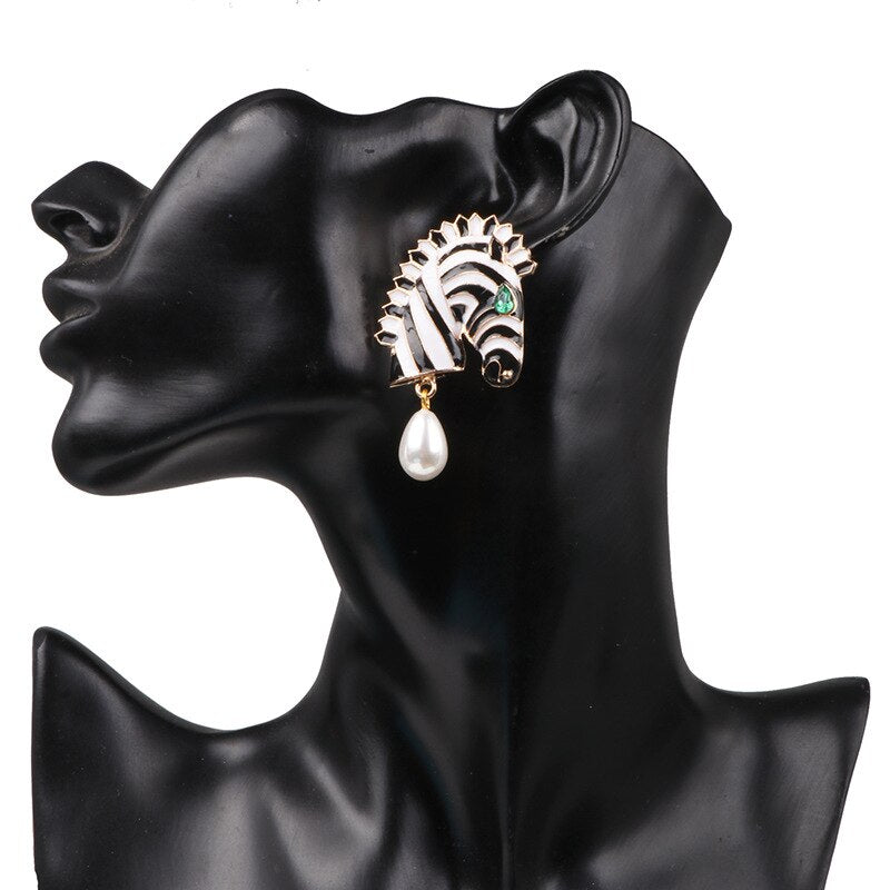 Années 70 Boucles d'Oreilles Safari Rétro - Ma Penderie Vintage