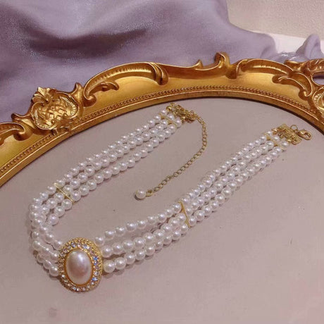 Années 80 Collier de Perles Ras De Cou Diana - Ma Penderie Vintage