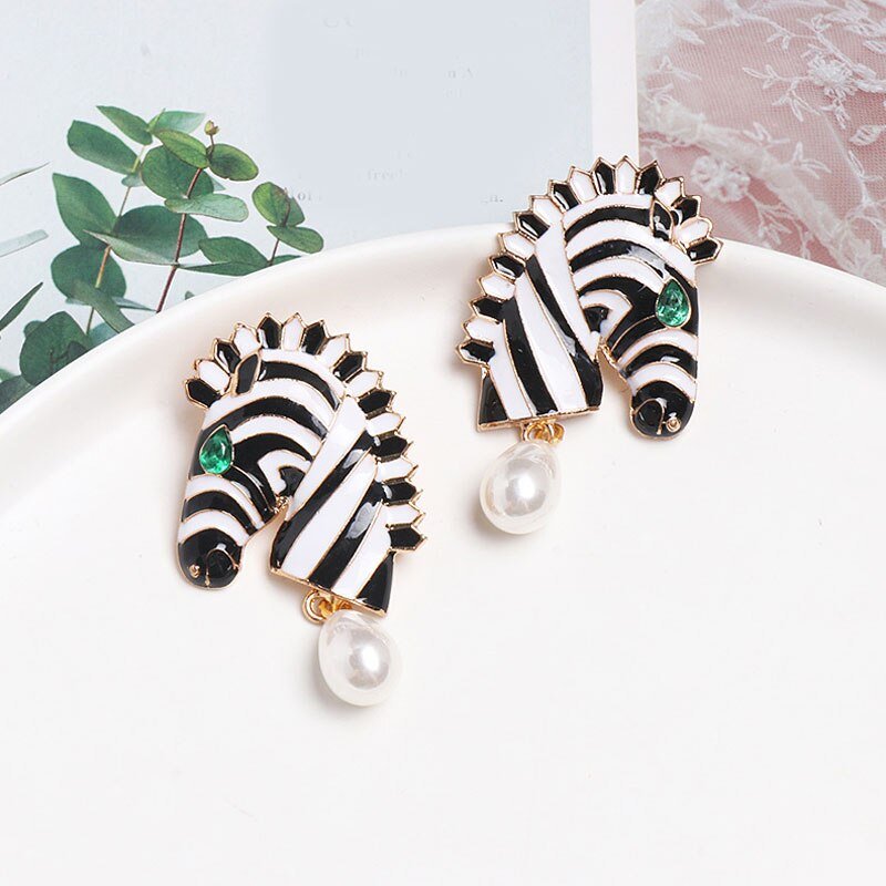 Années 70 Boucles d'Oreilles Safari Rétro - Ma Penderie Vintage