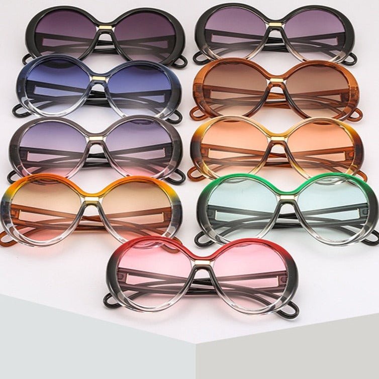 Années 70 Lunettes de Soleil Arrondies Verres Fumés - Ma Penderie Vintage
