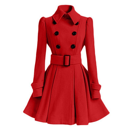 Années 60 Manteau Évasé Rétro Double Boutonnage - Ma Penderie Vintage