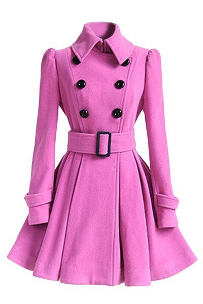 Années 60 Manteau Évasé Rétro Double Boutonnage - Ma Penderie Vintage