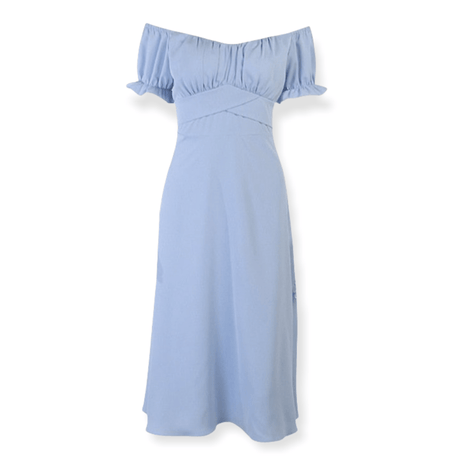 Années 60 Robe Midi Épaules Tombantes Rétro - Ma Penderie Vintage