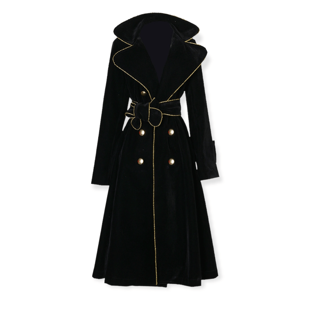 Années 70 Manteau Chic Velours Double Boutonnage - Ma Penderie Vintage