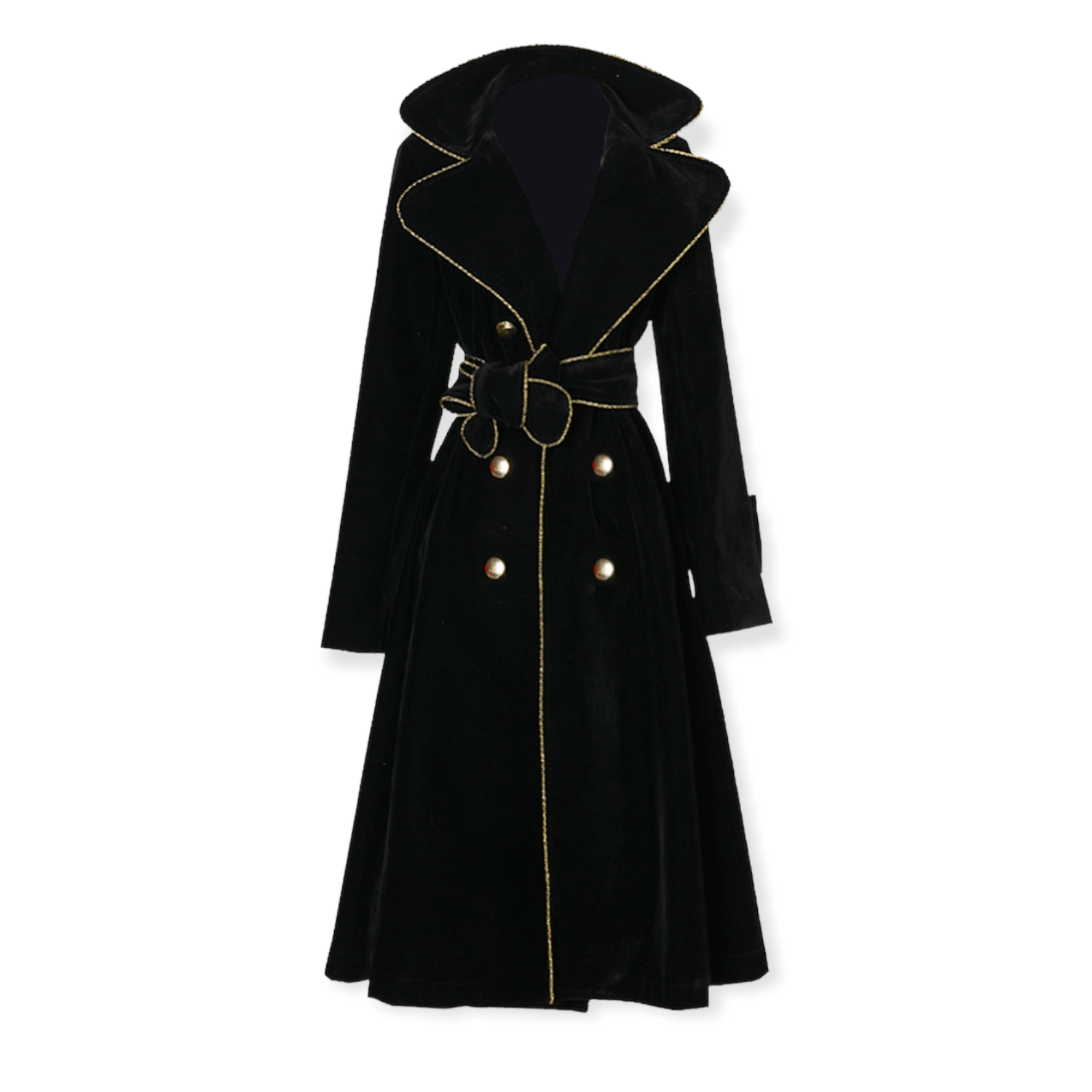 Années 70 Manteau Chic Velours Double Boutonnage - Ma Penderie Vintage