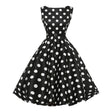 Années 50 Robe Évasée Pin Up Bettie Page Imprimé À pois - Ma Penderie Vintage