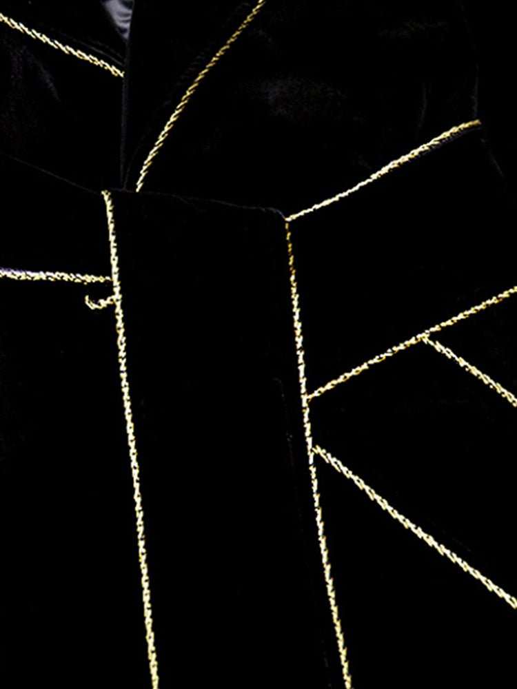 Années 70 Manteau Chic Velours Double Boutonnage - Ma Penderie Vintage