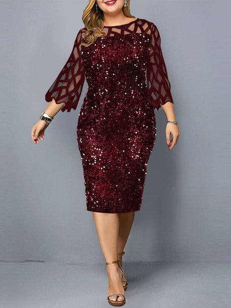 Années 20 Robe Charleston Paillettes Manches Longues - Ma Penderie Vintage