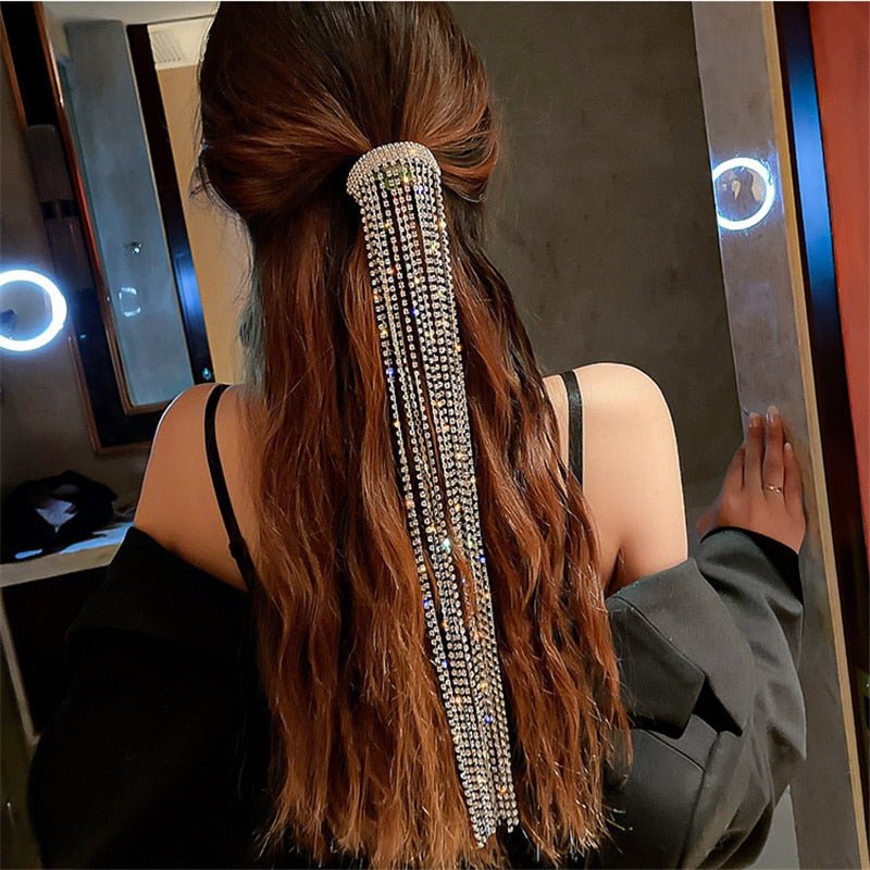 Années 70 Barrette Cheveux Chandelier Strass Glamour - Ma Penderie Vintage