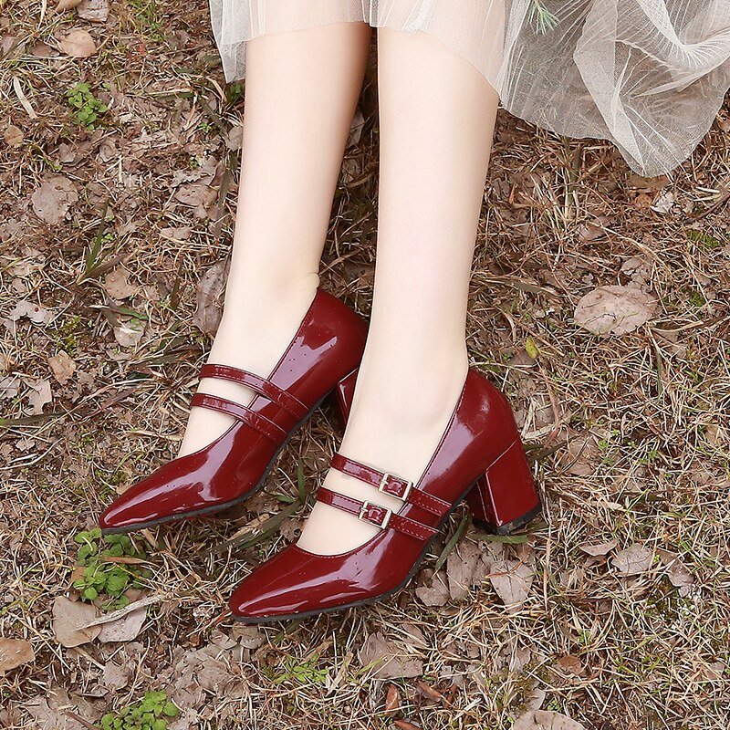 Années 60 Chaussures Mary Jane Double Bride - Ma Penderie Vintage