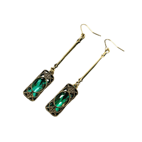 Années 20 Boucles d'Oreilles À Crochets Art Nouveau - Ma Penderie Vintage