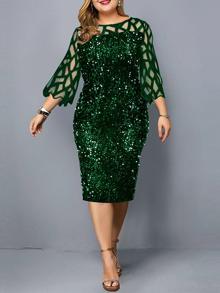 Années 20 Robe Charleston Paillettes Manches Longues - Ma Penderie Vintage
