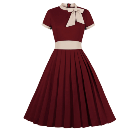 Années 40 Robe Rétro Vintage Noeud - Ma Penderie Vintage
