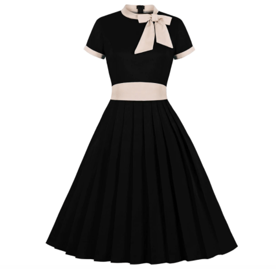 Années 40 Robe Rétro Vintage Noeud - Ma Penderie Vintage