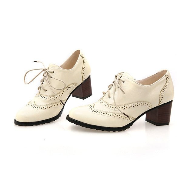 Années 40 Chaussures À Talon Rétro Oxford - Ma Penderie Vintage