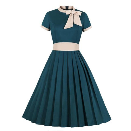 Années 40 Robe Rétro Vintage Noeud - Ma Penderie Vintage