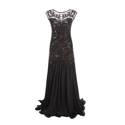 Années 30 Robe de Soirée Longue Sequins Gatsby - Ma Penderie Vintage