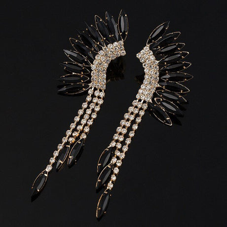 Années 50 Boucles d'Oreilles Tombantes Strass - Ma Penderie Vintage