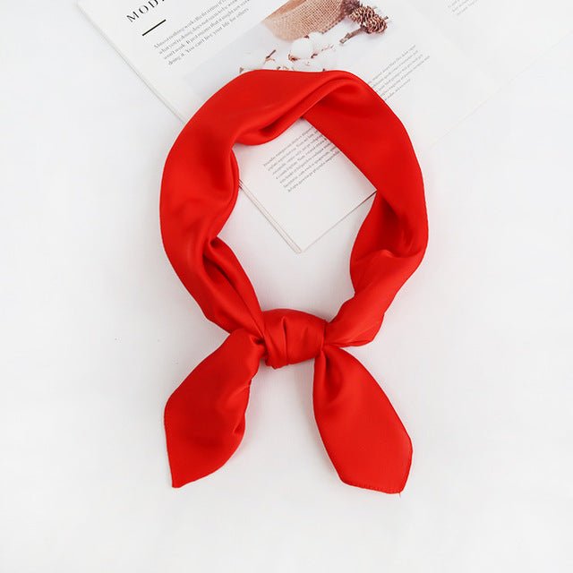 Années 40 Foulard Rétro Carré Façon Soie - Ma Penderie Vintage