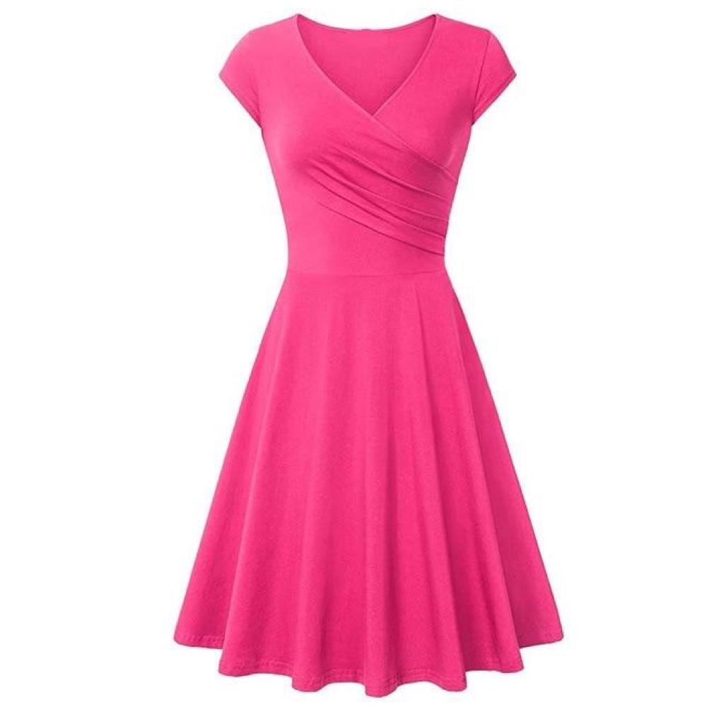 Années 60 Robe Évasée Col V Rétro - Ma Penderie Vintage