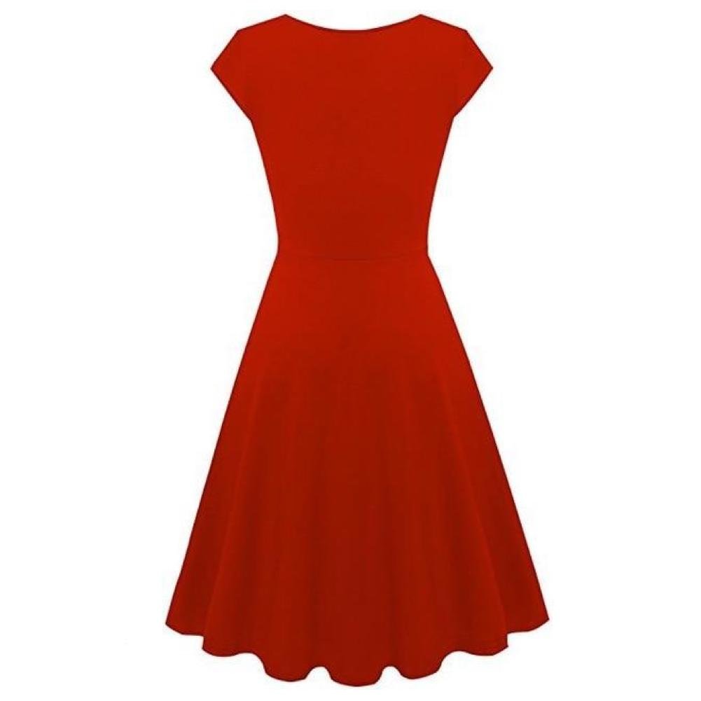 Années 60 Robe Évasée Col V Rétro - Ma Penderie Vintage