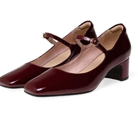 Années 60 Chaussures Cuir Rétro Mary Jane - Ma Penderie Vintage