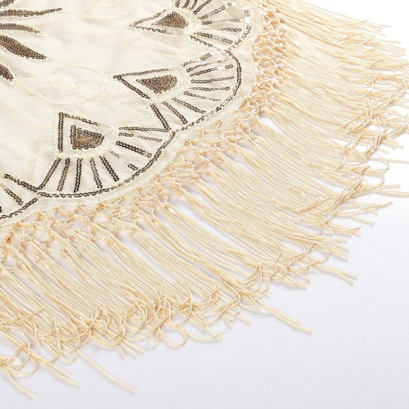 Années 20 Écharpe Châle Art Déco Sequin Gatsby - Ma Penderie Vintage