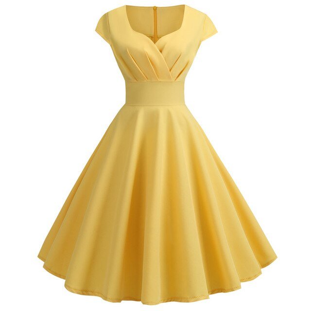 Années 50 Robe Évasée Mancheron Dolly - Ma Penderie Vintage