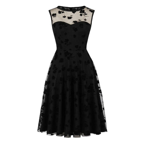 Années 50 Robe Trapèze Velours Pin Up Dita - Ma Penderie Vintage
